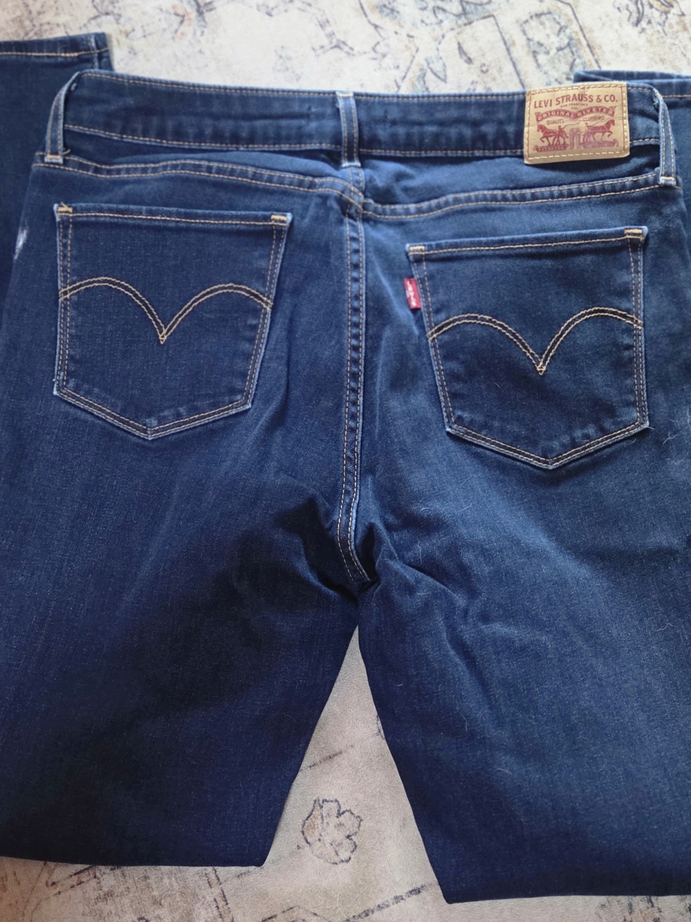 Levi's Womens Indigo Slim Straight Jeans (Size 30)